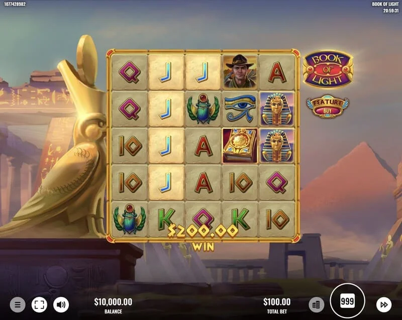 Book of Lights – dobitna linija u osnovnoj igri s Multiplier Wild simbolom