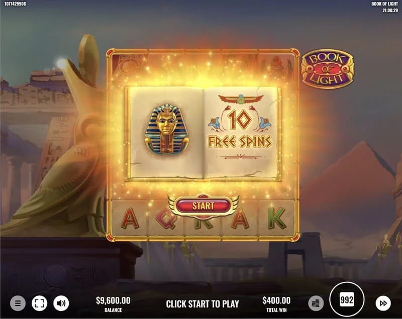 Book of Lights – pokretanje Free Spins i proširujući simbol